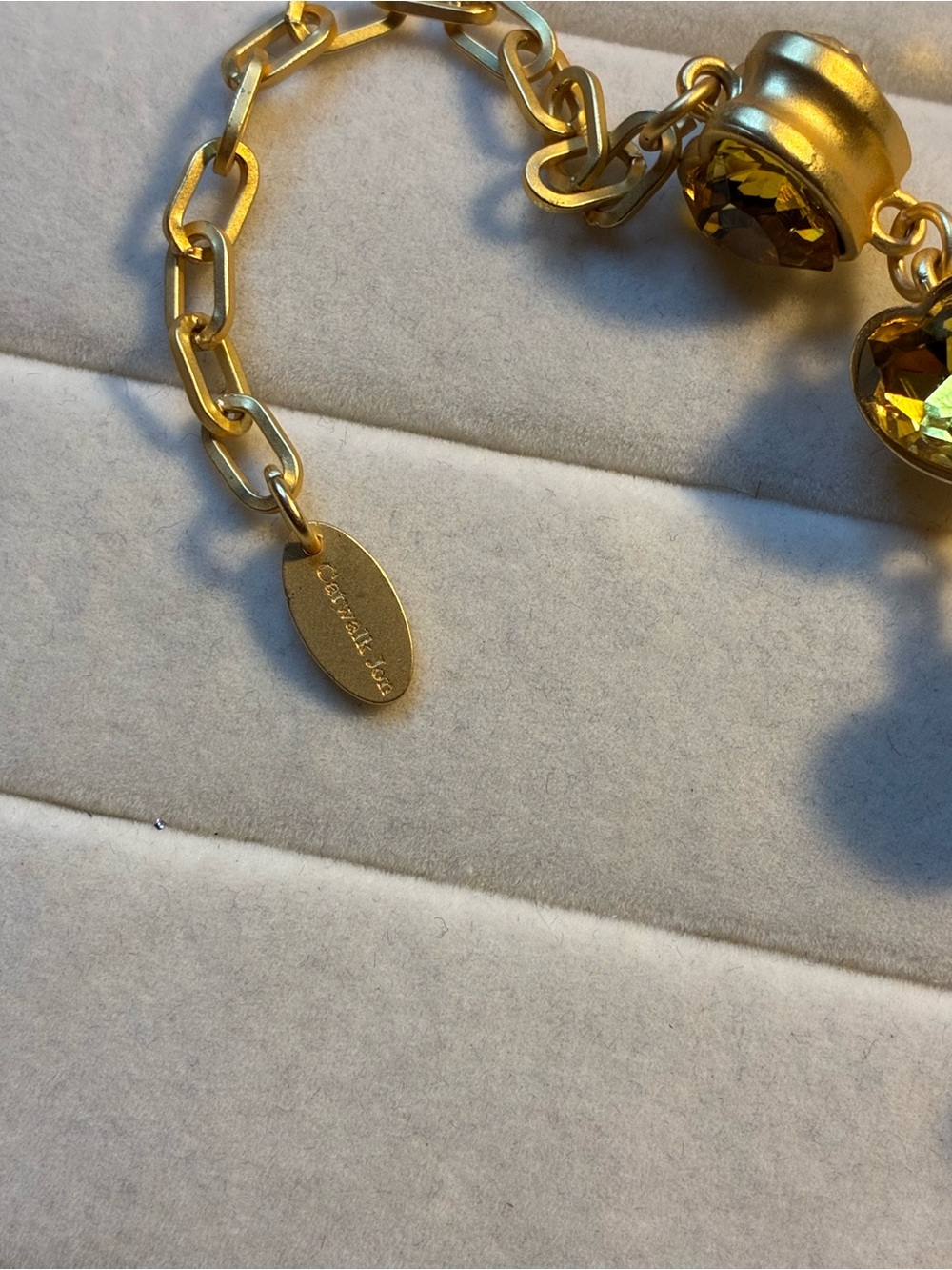 Catwalk Jon Gold Citrine Heart Link Necklace and bracelet set - Picture 7 of 8